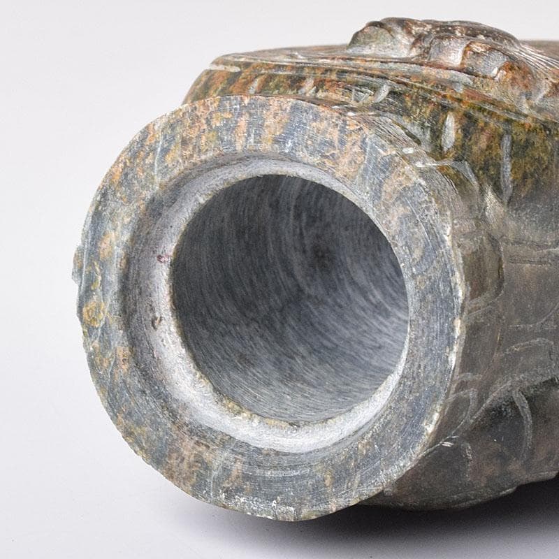 中国 玉石彫刻 神獣型壷 V R8307