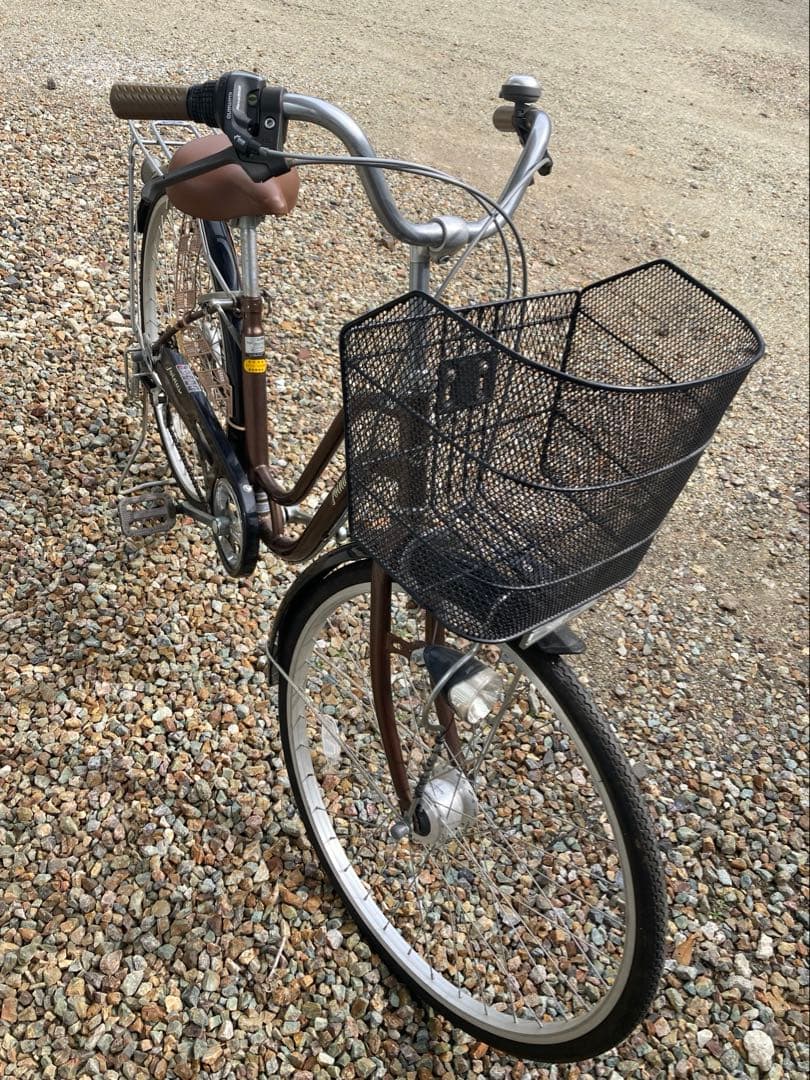 自転車 26インチ 変速6段 SHIMANO ブラウン 直接引取り限定 岐阜