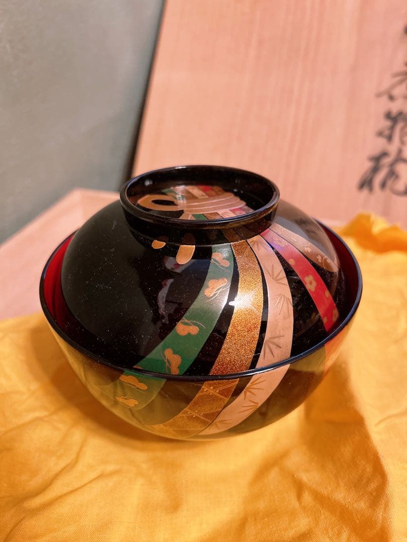 高級輪島塗 熨斗蒔絵 煮物椀五客