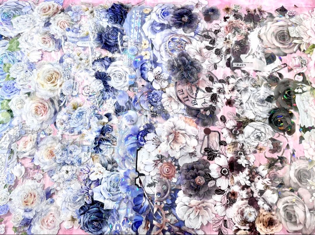 70枚セット 大量❗️海外PETマステ切り売りセット お花 70-イ-LL