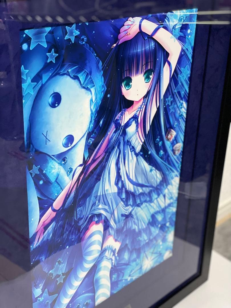 てぃんくる 版画 アールビバン BLU CIELO STELLATO サイン入り