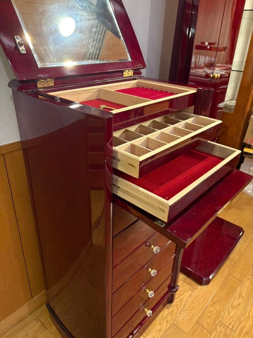 ジュエリーボックス チェスト ワインレッド 三越