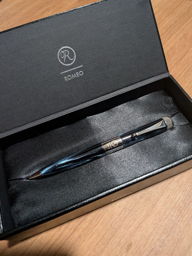 【希少模様】五大陸×ROMEO No.3 青黒マーブル 専用ケース付き