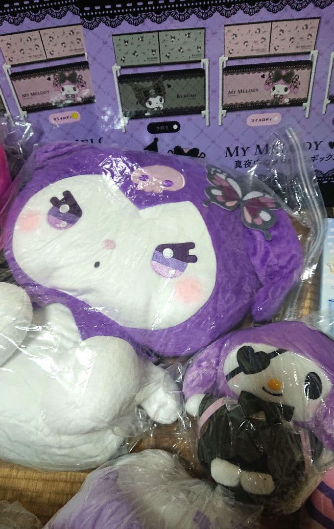 週末セール！！クロミ　マイメロぬいぐるみ収納ケースソープボトルブランケットセット