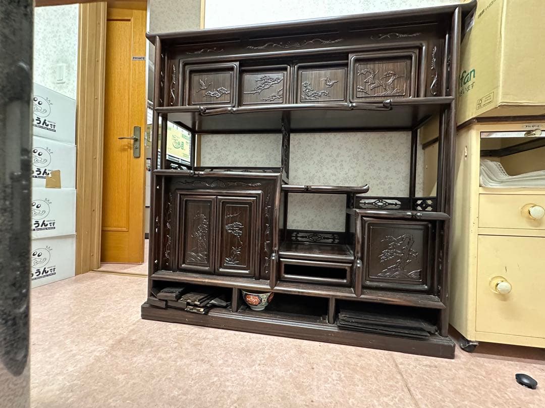 ベストセラー 商品ホビー・楽器・アート - 黒檀 収納棚 違い棚 木製