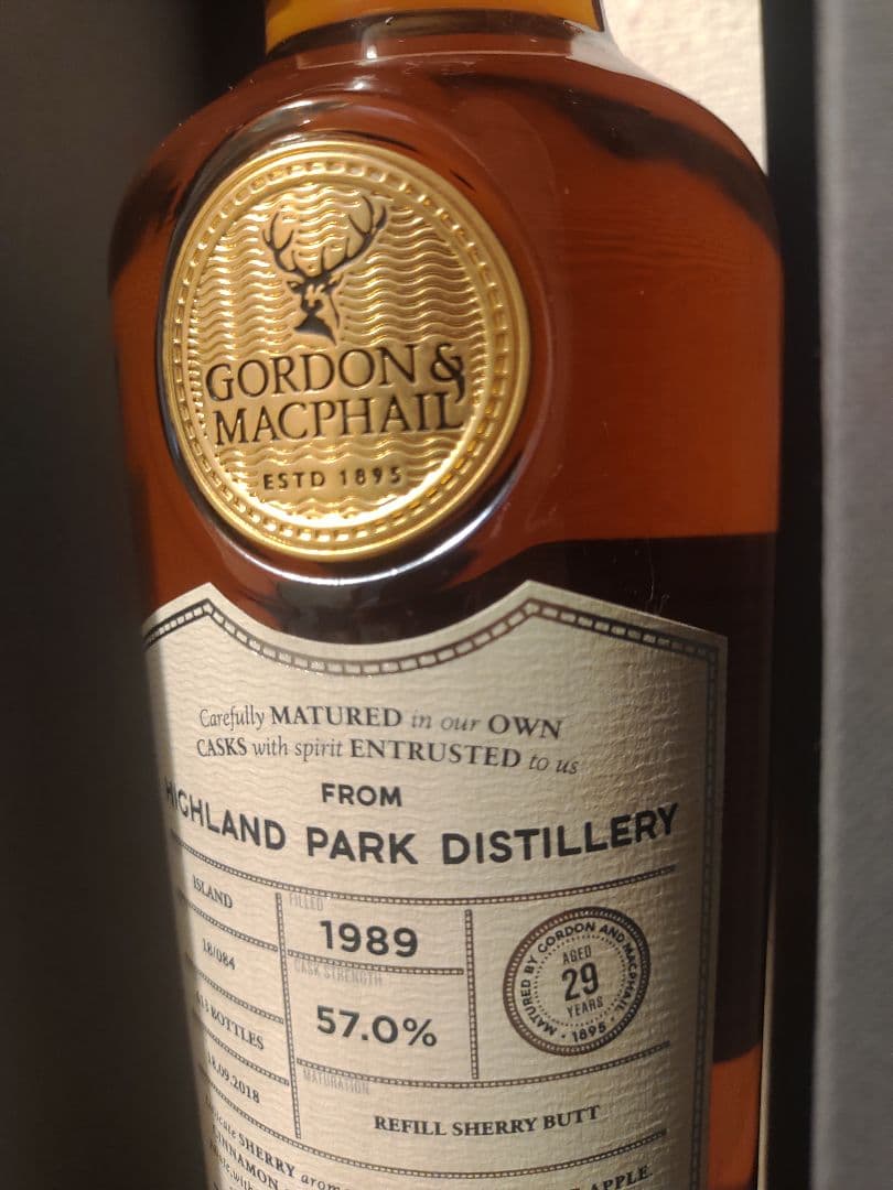 Highland Park 1989 GM シェリーカスク 29年 57.0%
