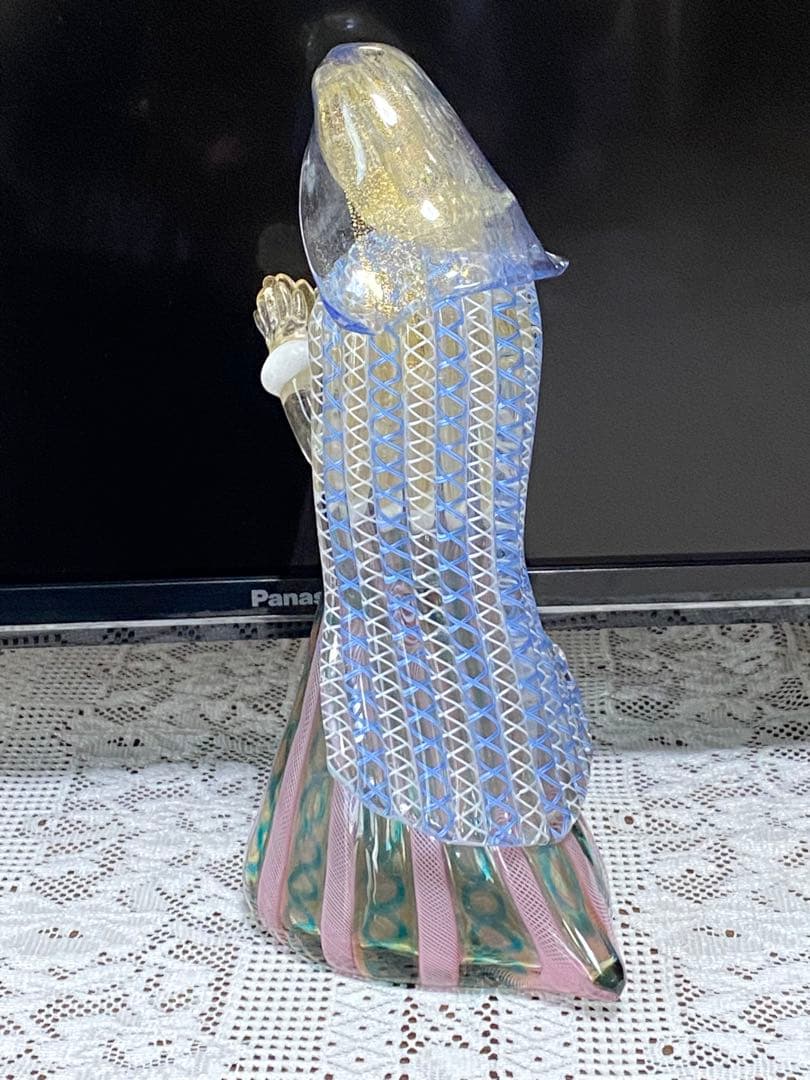 ♦️珍物レア物ムラーノ島 ムラーノグラス マリア像人形 イタリア