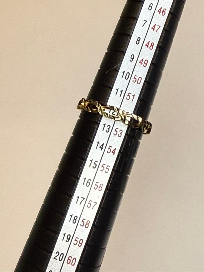 K18YG地金リング　12号