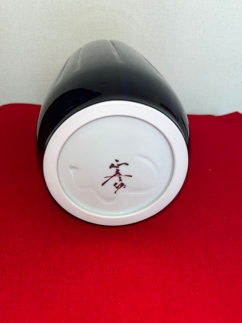 【大型 希少筋入】人間国宝 三代 徳田八十吉（正彦銘） 耀彩 花器 T205