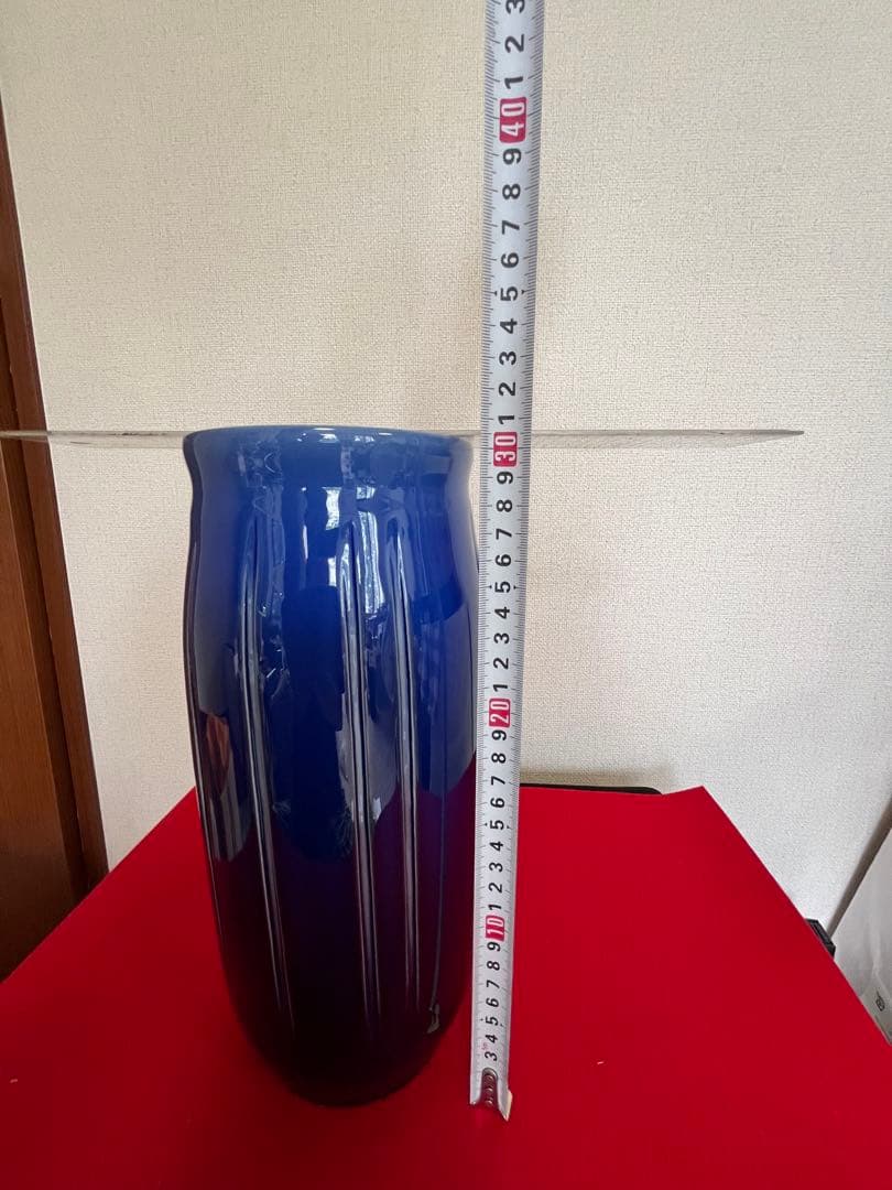 【大型 希少筋入】人間国宝 三代 徳田八十吉（正彦銘） 耀彩 花器 T205