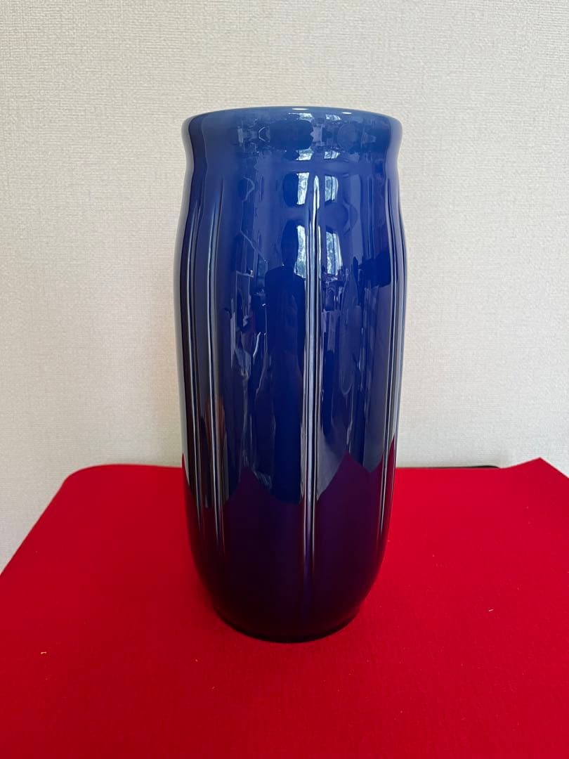 【大型 希少筋入】人間国宝 三代 徳田八十吉（正彦銘） 耀彩 花器 T205