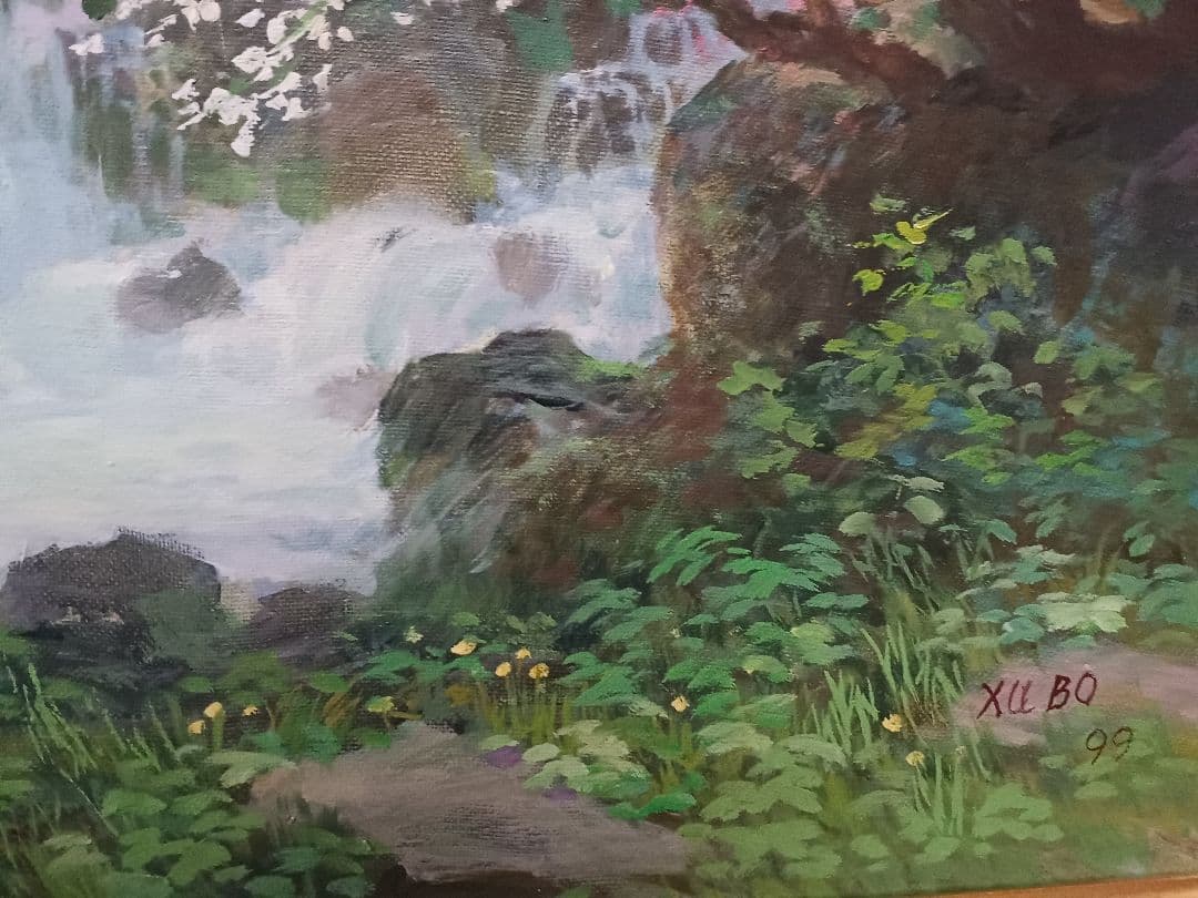 徐波　「春の息吹」 油彩　P15号　中国美術家協会　中国遼寧省　三越個展10回