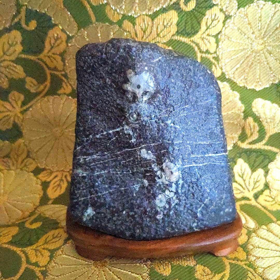 最終特別価格】門司梅花石台座付水石盆石