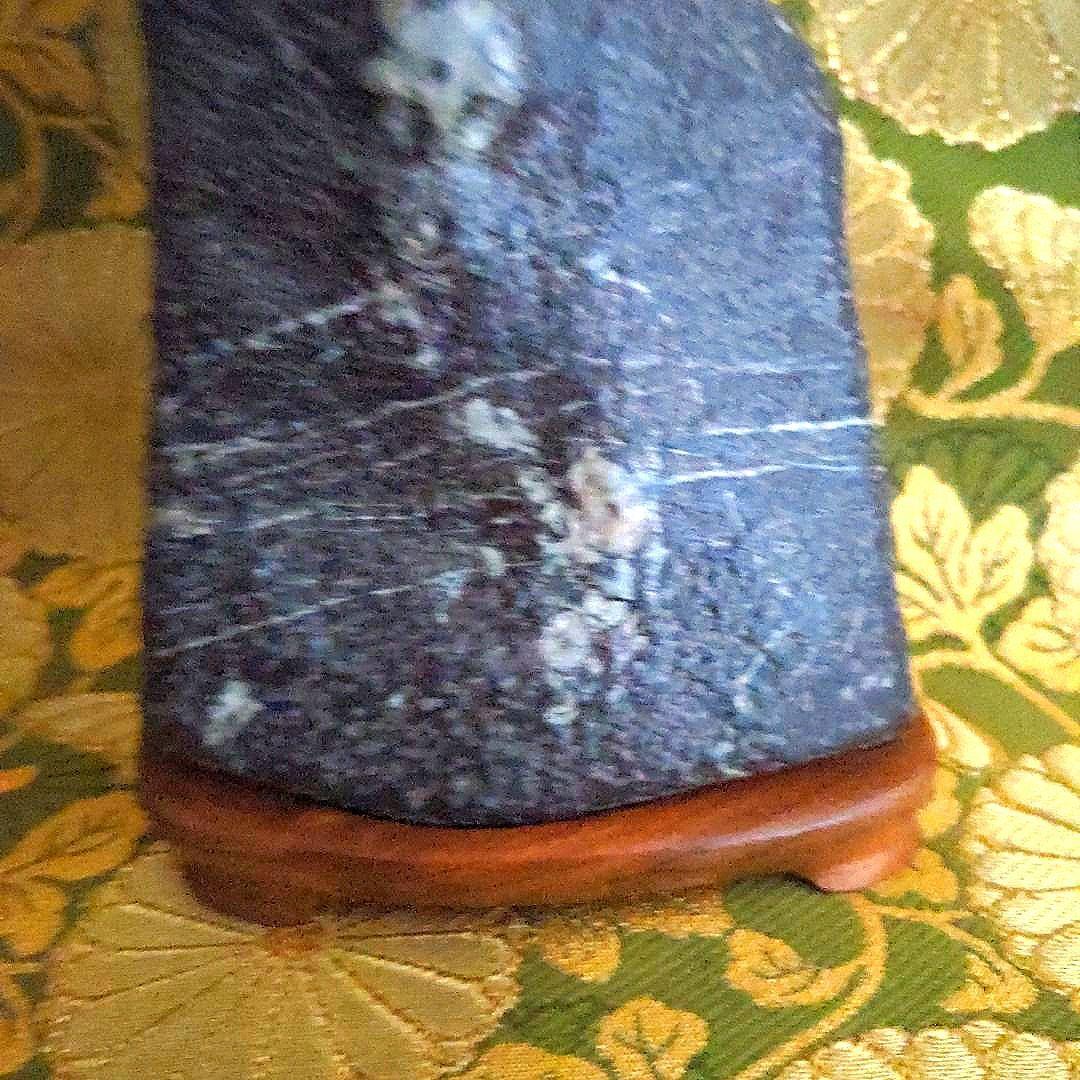 最終特別価格】門司梅花石台座付水石盆石