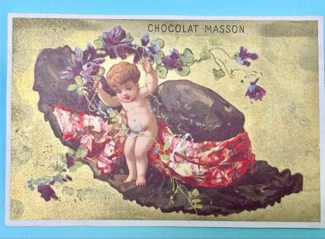 フランスアンティーク　クロモカードCHOCOLAT MASSON 4枚セット
