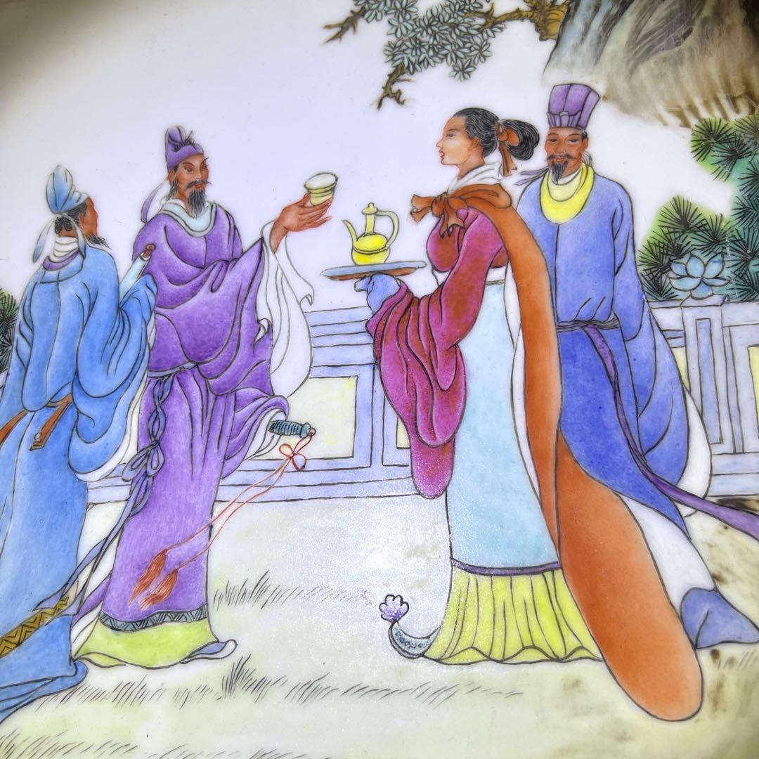 中国美術 粉彩陶板画 縦約56㎝ 東Y8-0205☆2Fトヒサ - メルカリ