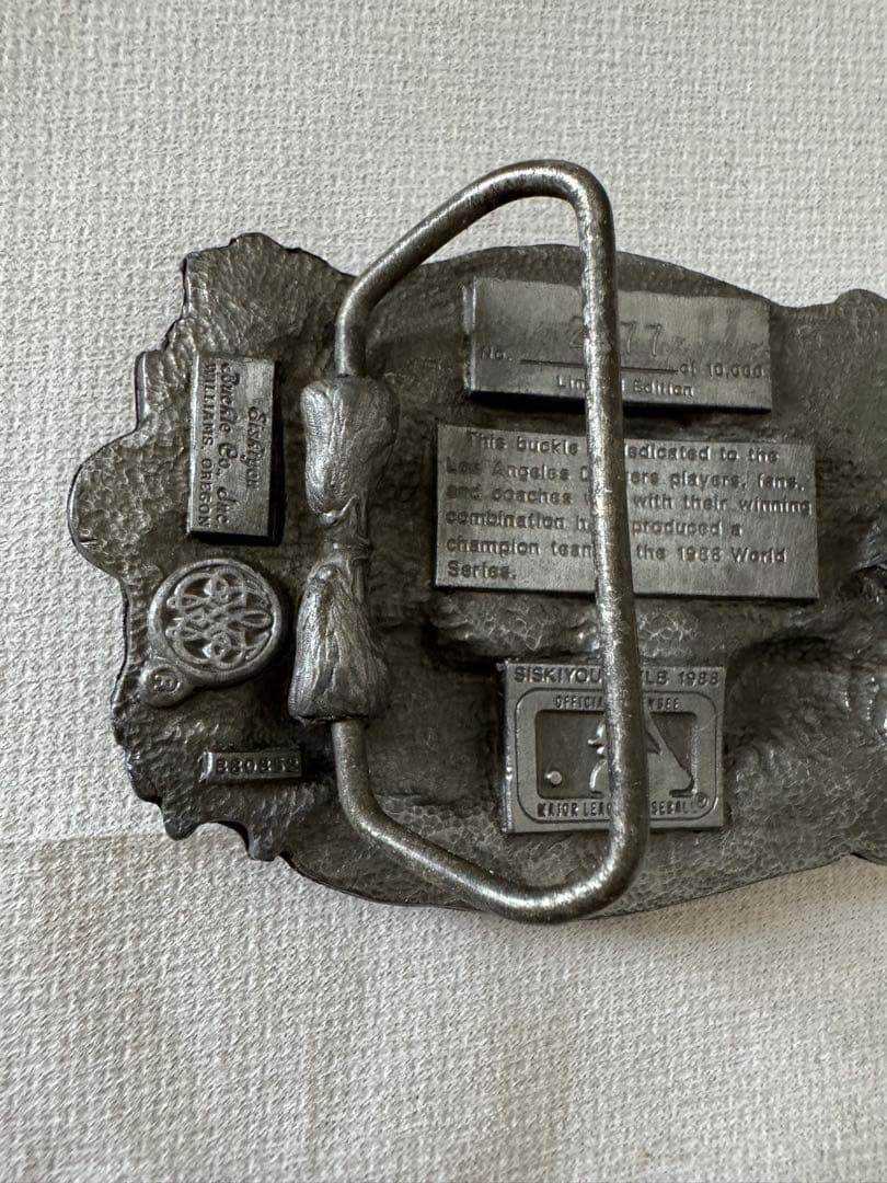 ドジャース 1988年 ワールドチャンピオン シリアルナンバー入 ベルト