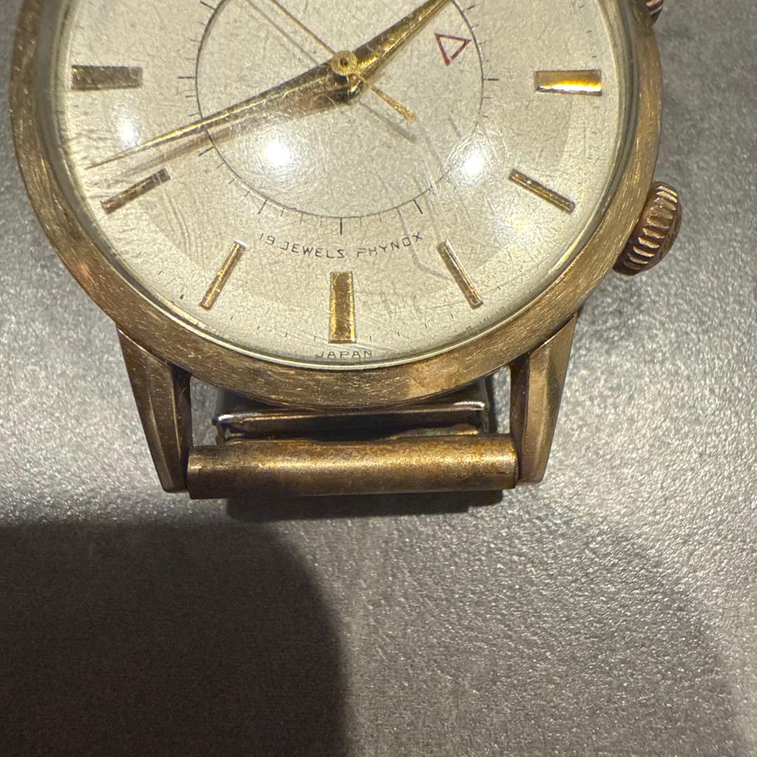 シチズン アラーム 19石 PHYNOX ゴールド メンズ 腕時計