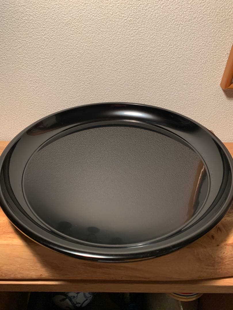 大圓盆 堅地本漆塗 漆器 茶道 裏千家 箱付き 本