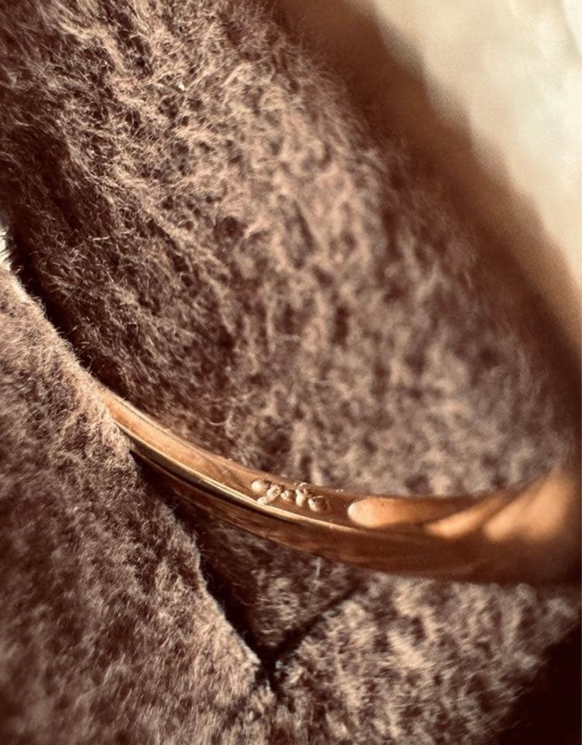 agete アガット K10 ダイヤモンド リング 指輪 7号 箱・証明書付き