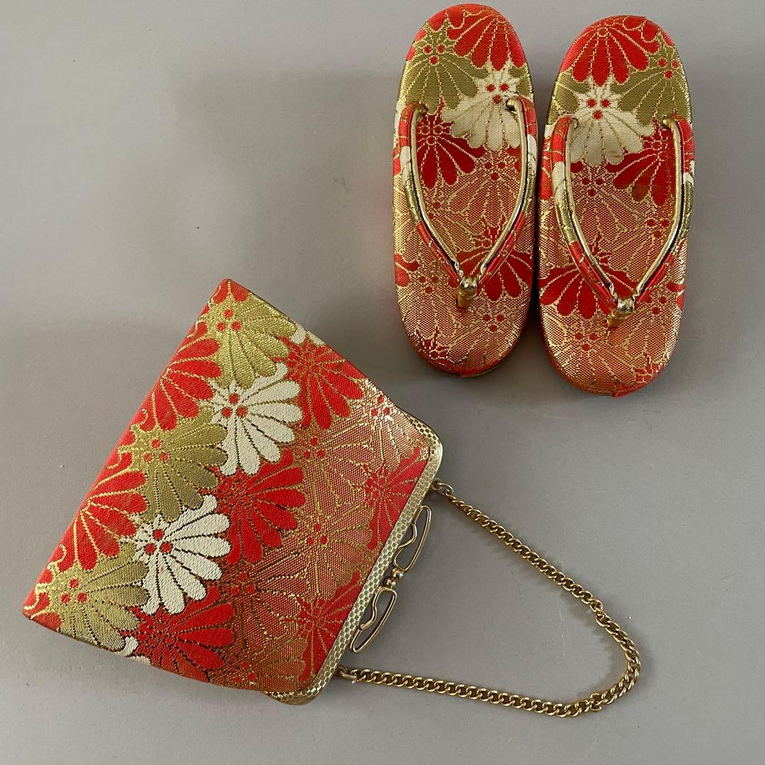 七五三　3歳　アンティークお着物セット　正絹　被布　髪飾り付き