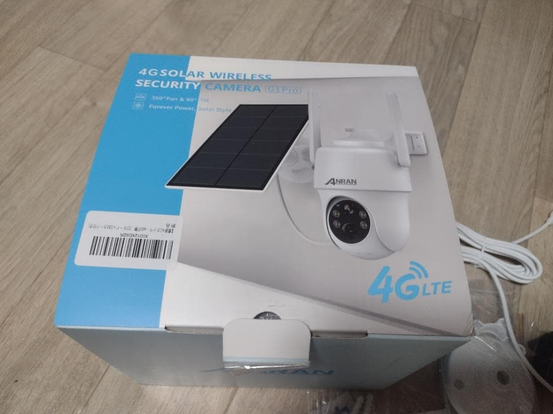 ANRAN 4G SIMカード 防犯カメラ 太陽光パネル 電源、wifi不要 Amazon
