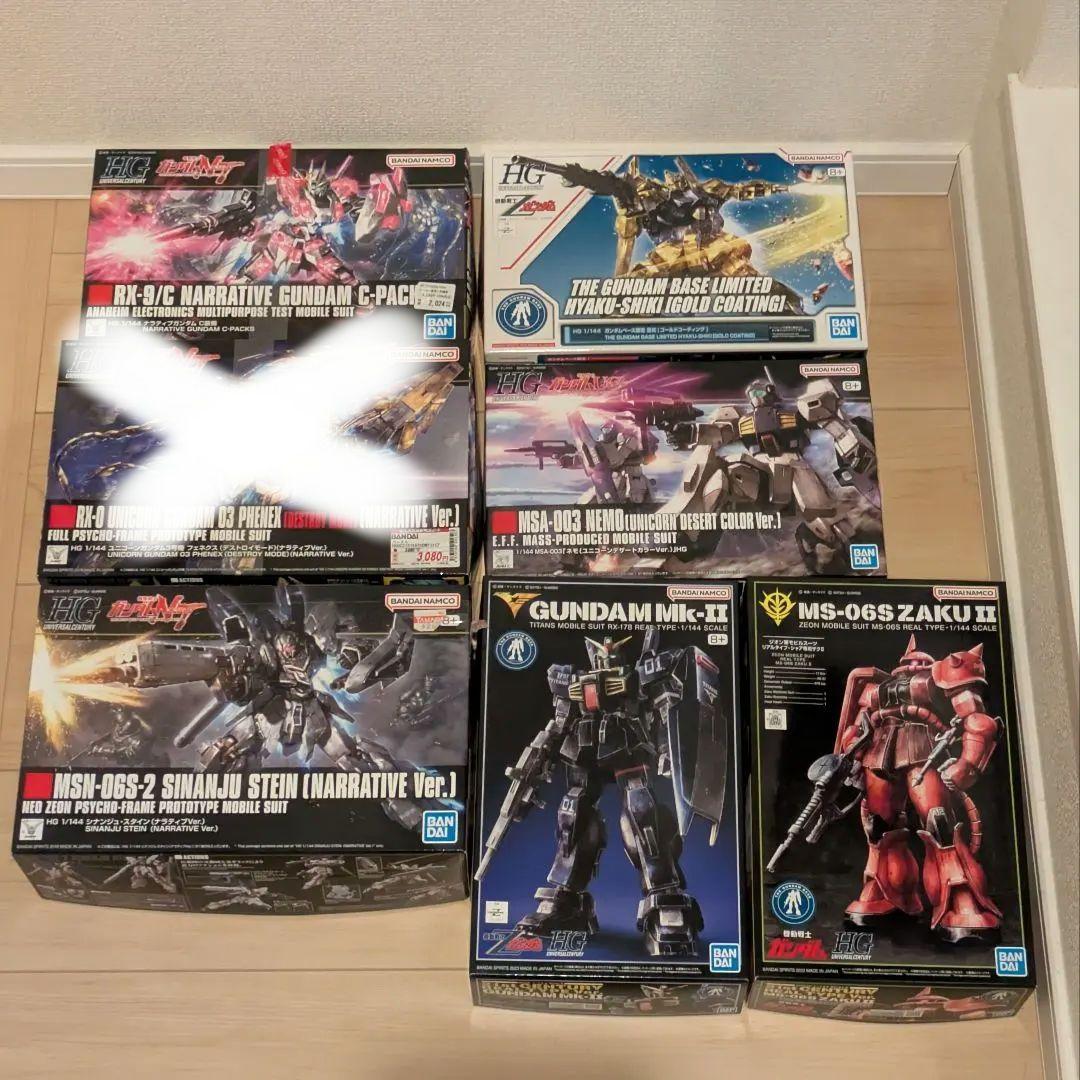 ガンプラ HG まとめ売り ネモ 百式 ガンダムMk-Ⅱ シナンジュ・スタイン他
