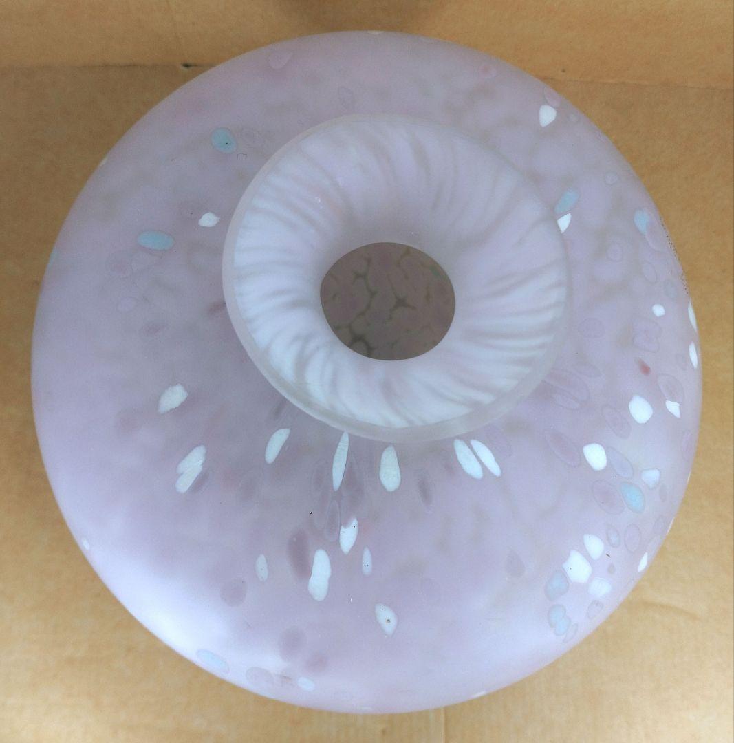 本物保証】藤田喬平 手吹 金彩 花瓶(薄紫,水色,白,金彩) 共箱 栞 極美