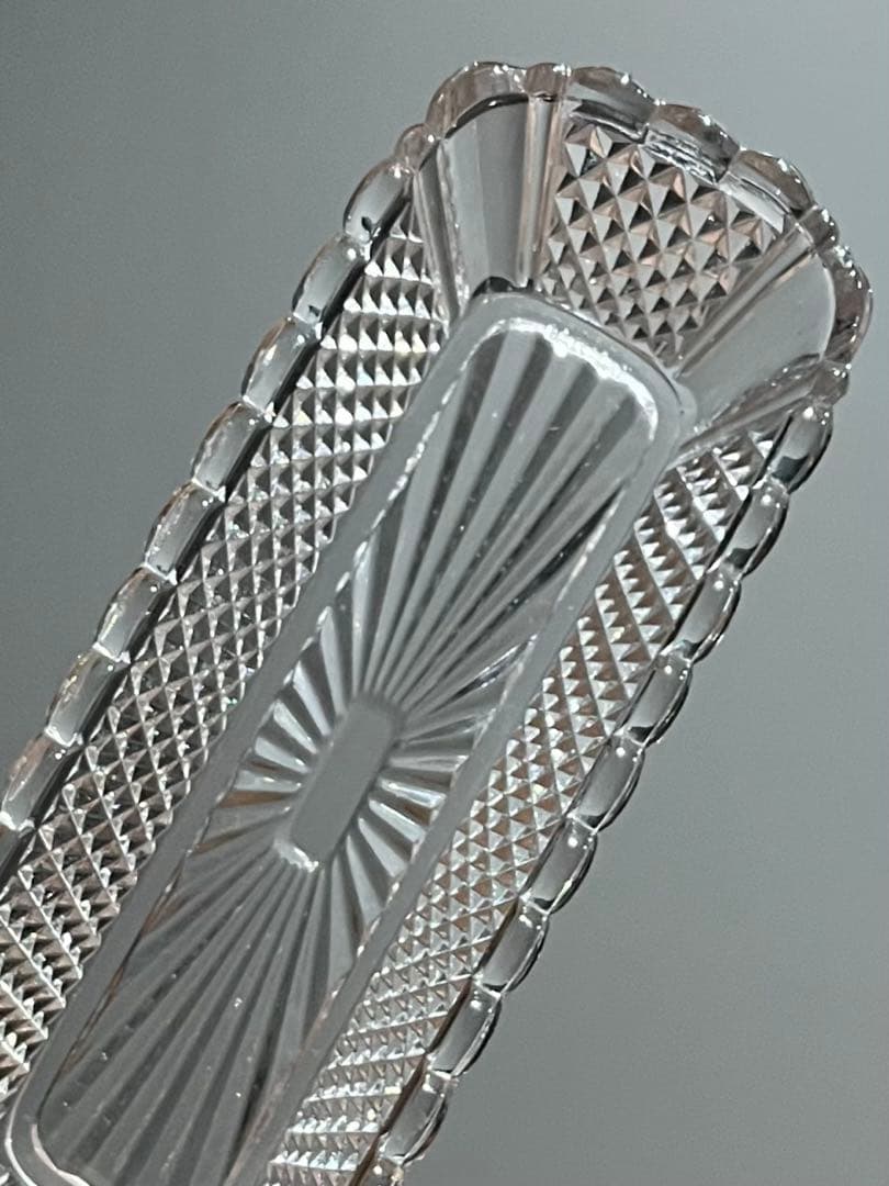 Baccarat バカラ/※19世紀 刻印有 ディアマンビゾー 長皿 トレイ