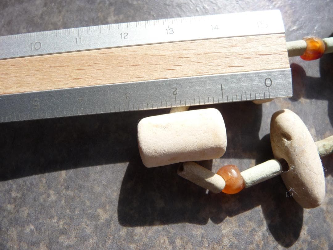 年末セール】古代 ファイアンスビーズ オリジナル ネックレス連