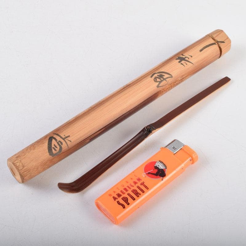 茶道具 高野宗陵作 茶杓 銘彩鳳 前大徳 藤井誠堂書付 共