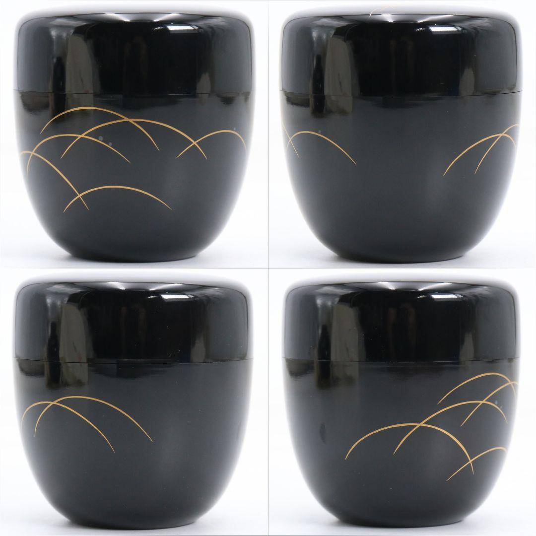 正春作 鈴虫蒔絵 棗 輪島塗 茶道具 共箱共布 V870 N6