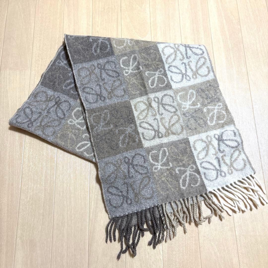 LOEWE ロエベ アナグラム スカーフ マフラー カシミヤ - メルカリ