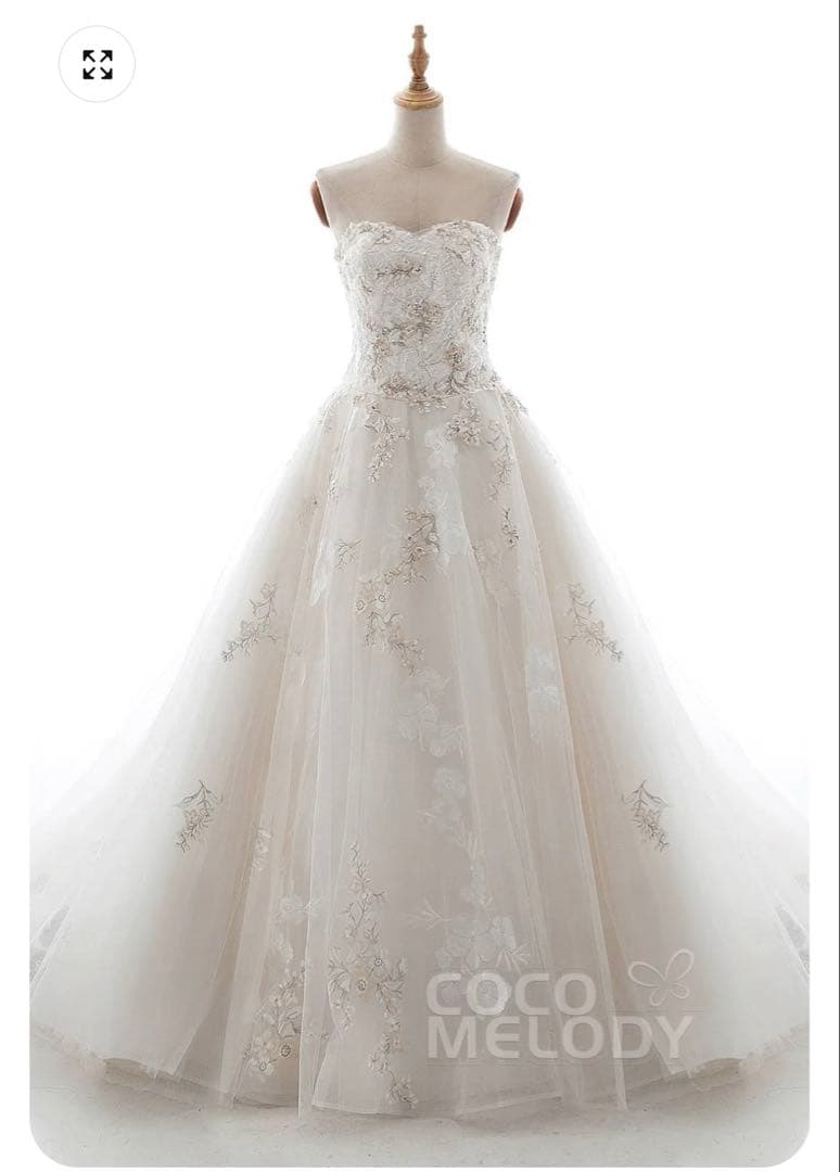 まーくん☆ COCOMELODY ホワイト Aライン ウェディングドレス