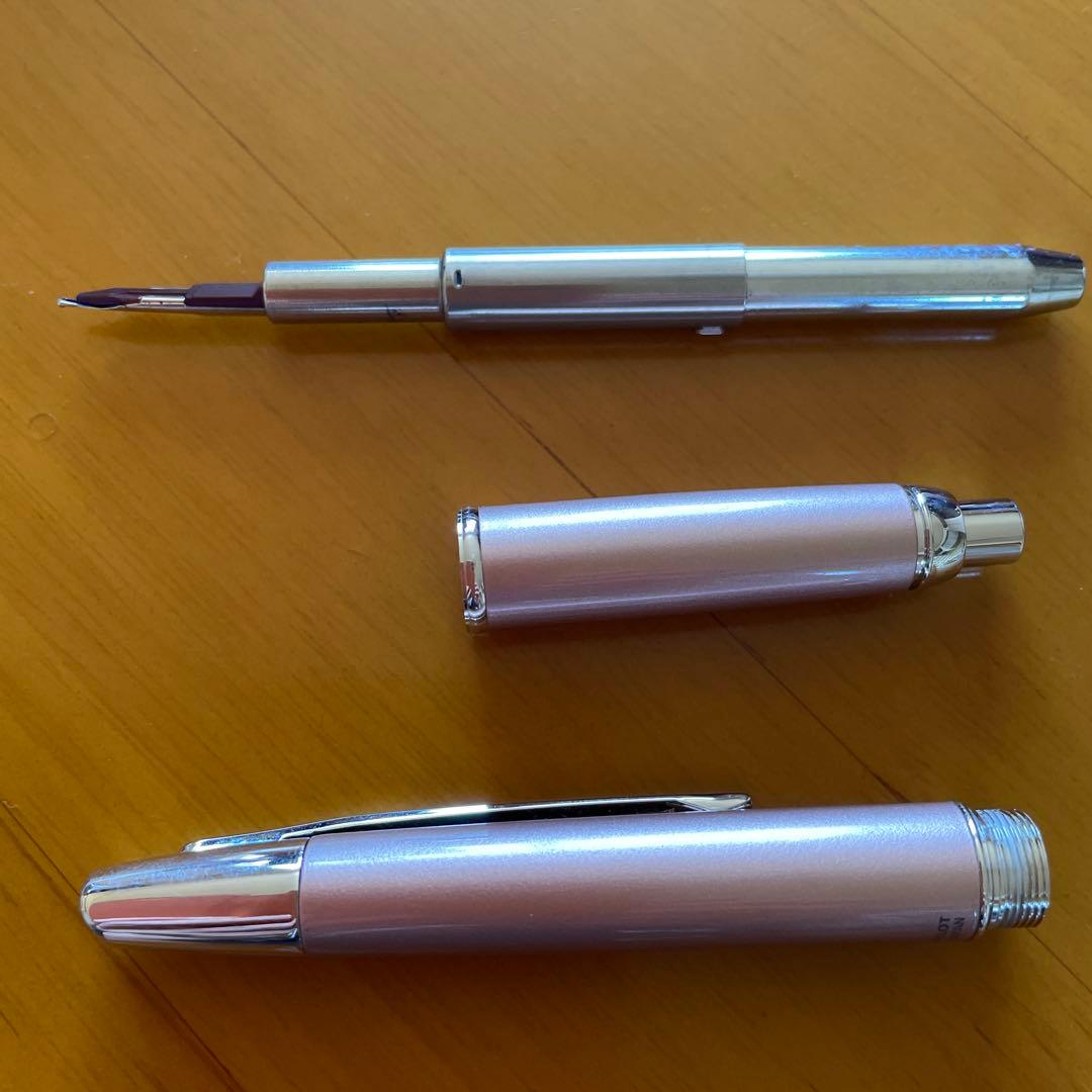 パイロット 万年筆 ノック式 キャップレスデシモ シャンパンピンク