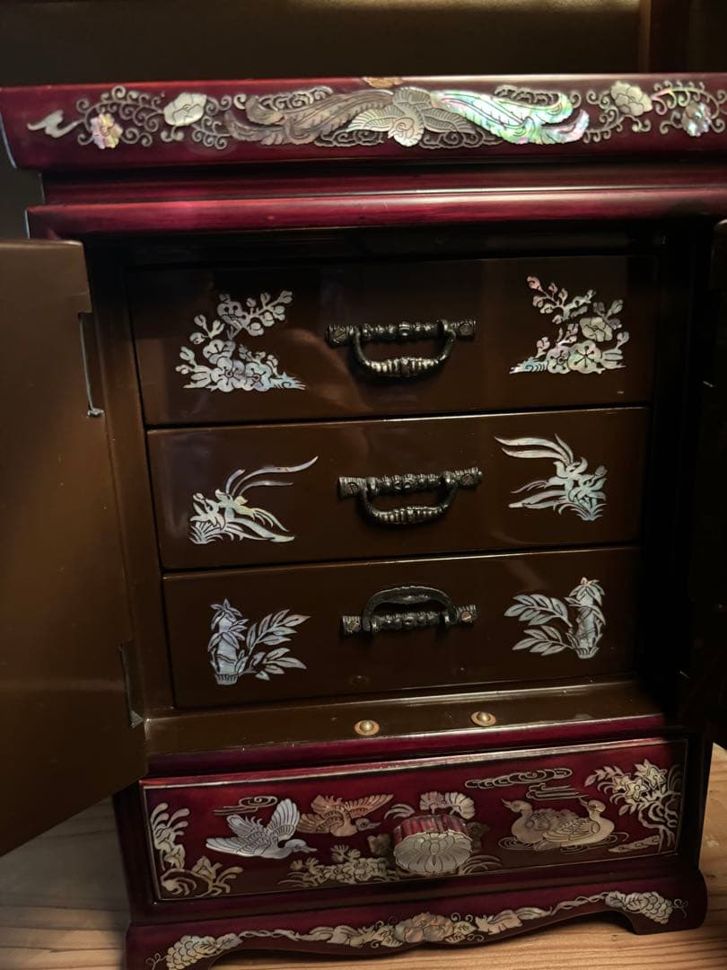 鳳凰螺鈿小物入れ