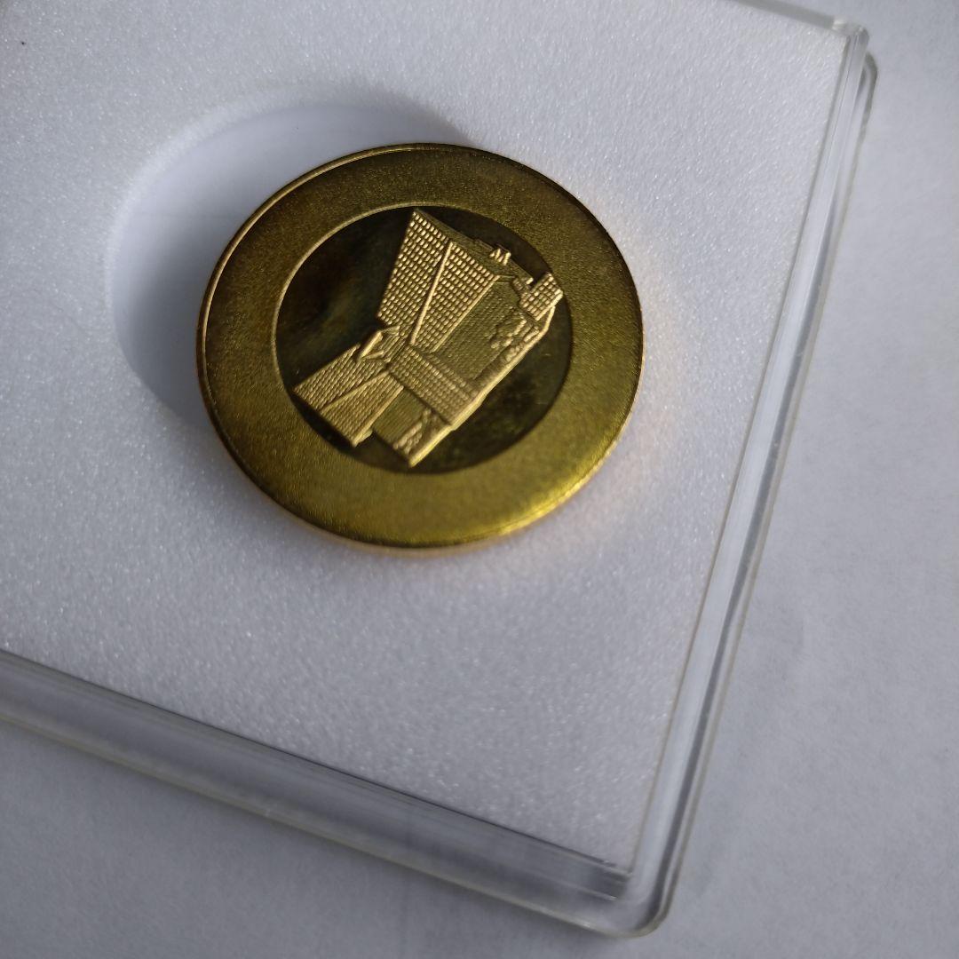 当時物コインメダル 大阪海遊館ジンベエザメケ―ス付き 記念メダル茶平