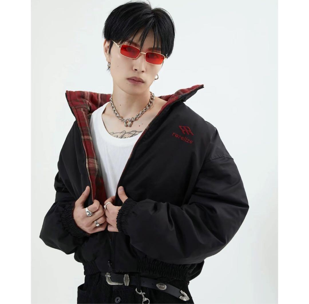 地底人オンラインリバーシブルチェックアウター