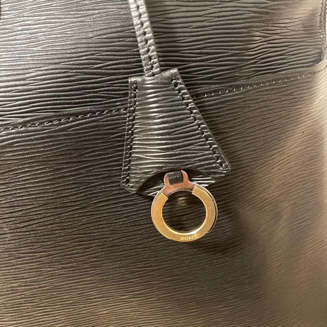 aniary アニアリー　ウェーブレザー　ブラック