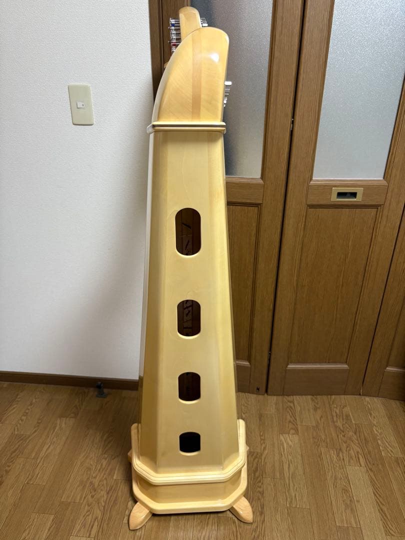 直取限定☆極美品　アオヤマ　ハープ　36弦　140N 唐草模様