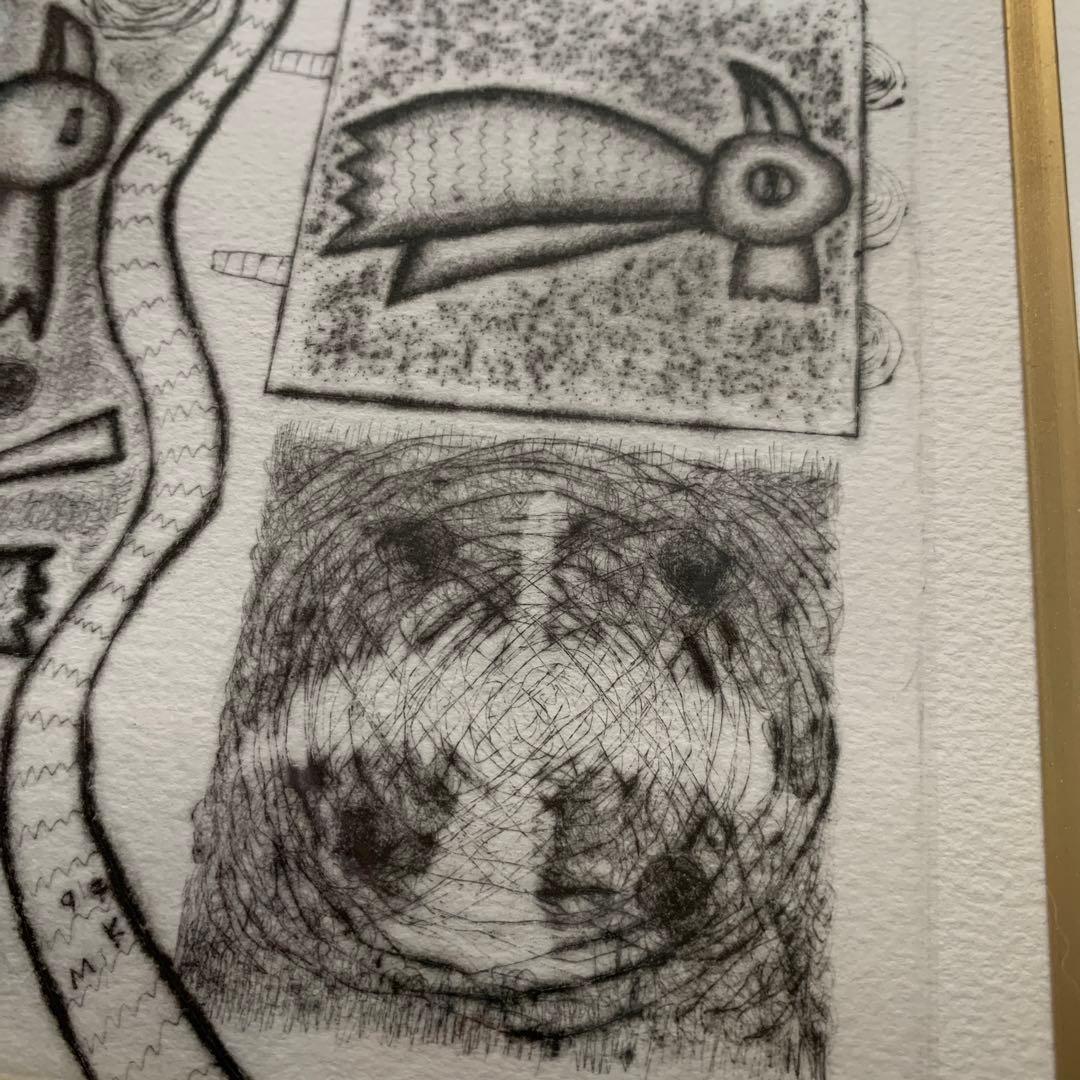 貴重‼️幸地学 銅版画 「実在しない鳥の肖像」グラミー賞公式