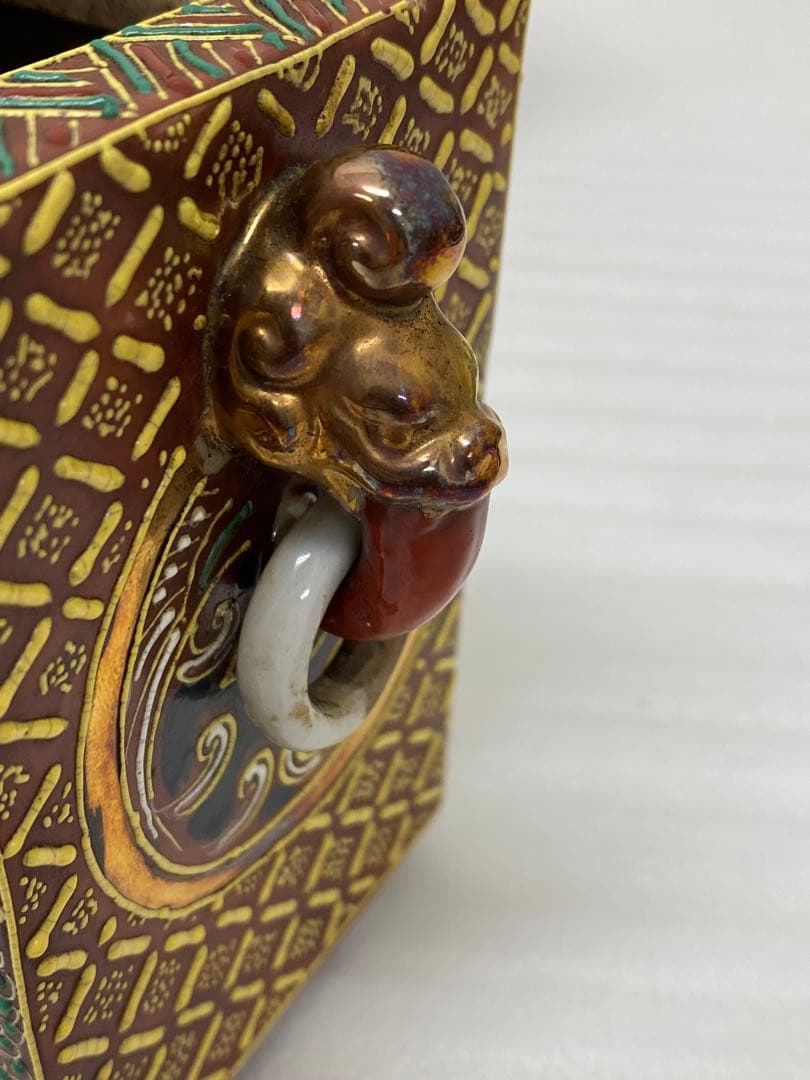 3-3034 香炉 薩摩焼 アンティーク