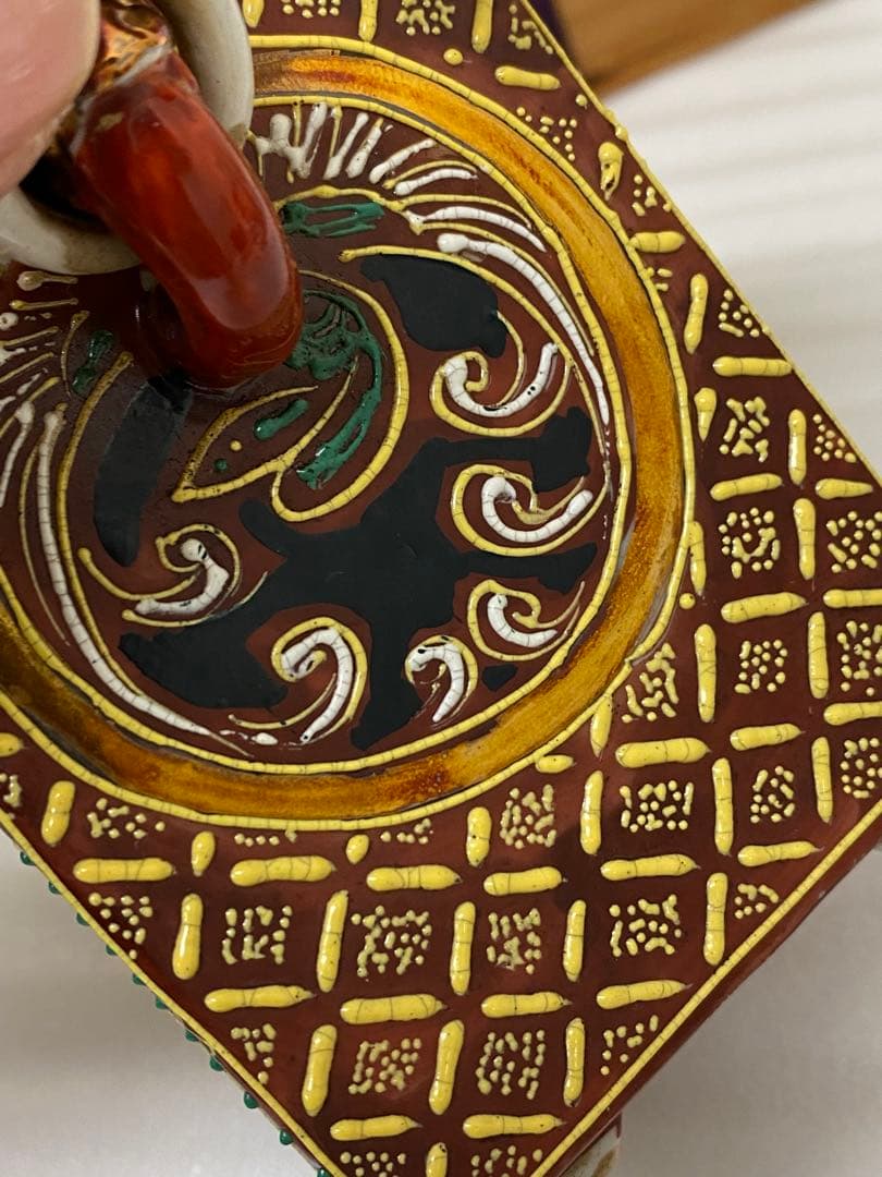 3-3034 香炉 薩摩焼 アンティーク