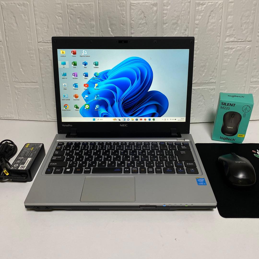 Windows11 オフィス2024年SSD NEC VersaproノートPC
