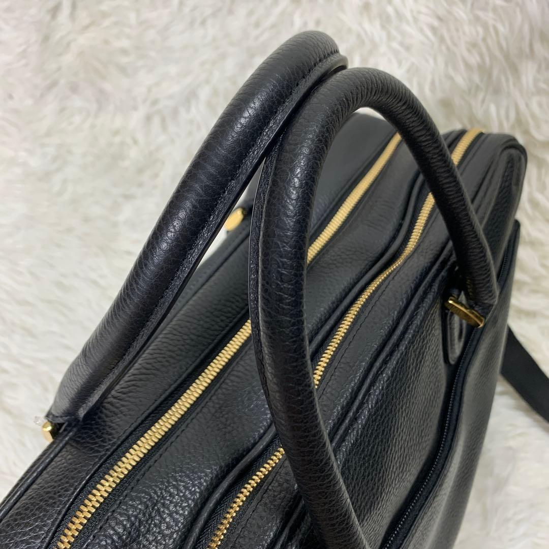 美品 CIMABUE ビジネスバッグ ショルダーストラップ 大容量 金金具