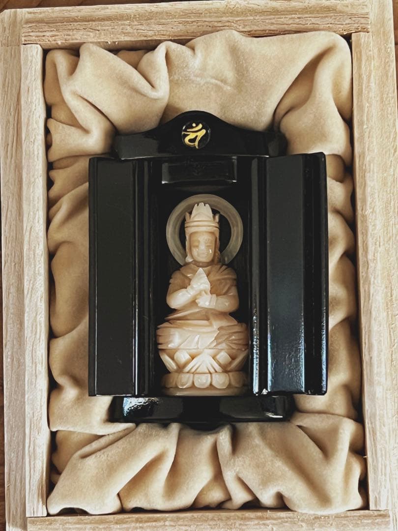 仏教美術 公式 時代 珊瑚 大日如来像 仏像 川口一光 厨子 共箱