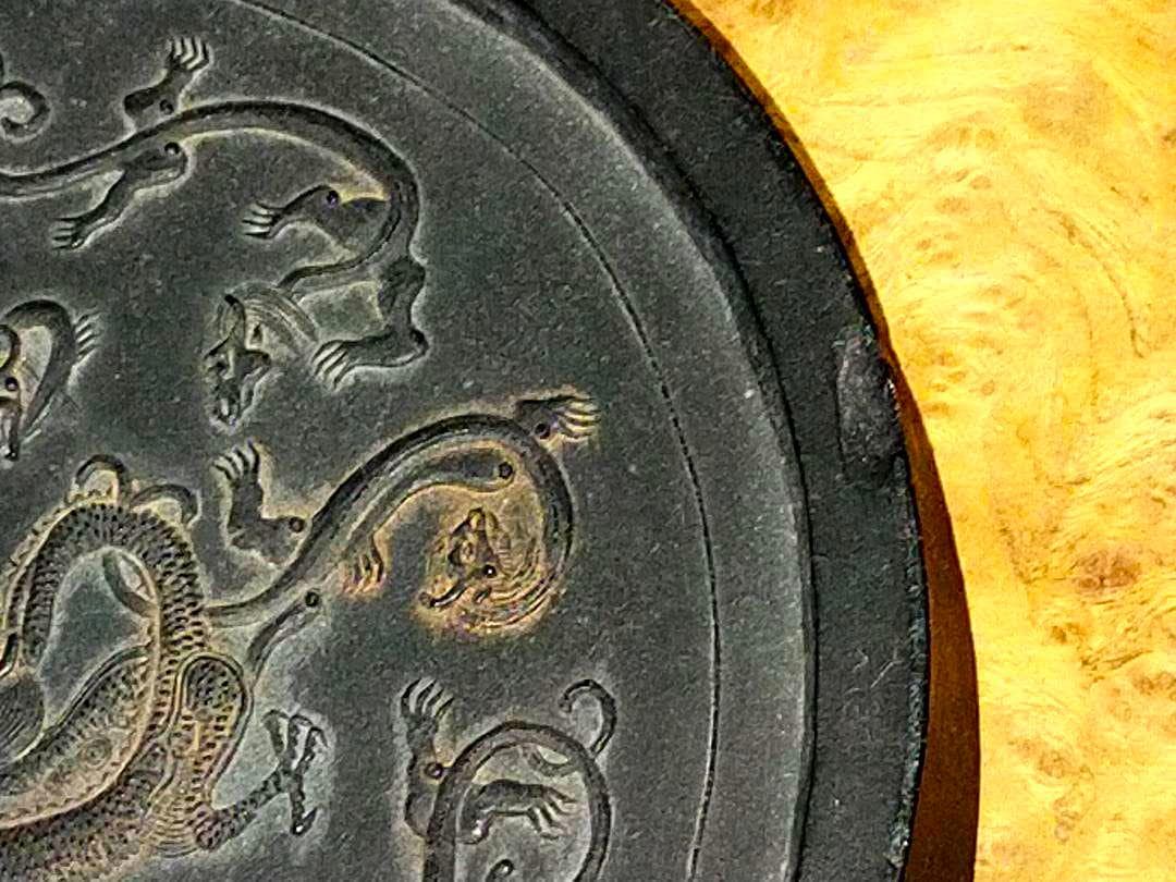 ♥大きな 墨 中国墨 395g 唐墨 古墨 骨董 古玩 中国