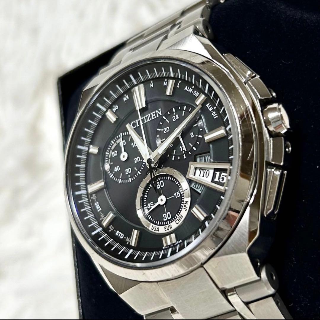 シチズン アテッサ H610-T018050 腕時計 チタン ソーラー電波 黒