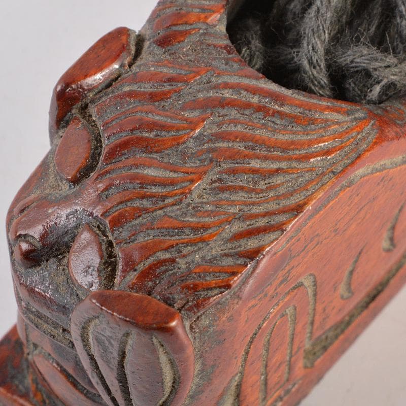 朝鮮美術 李朝 木彫 神獣刻 墨壷 V R7245 - メルカリ