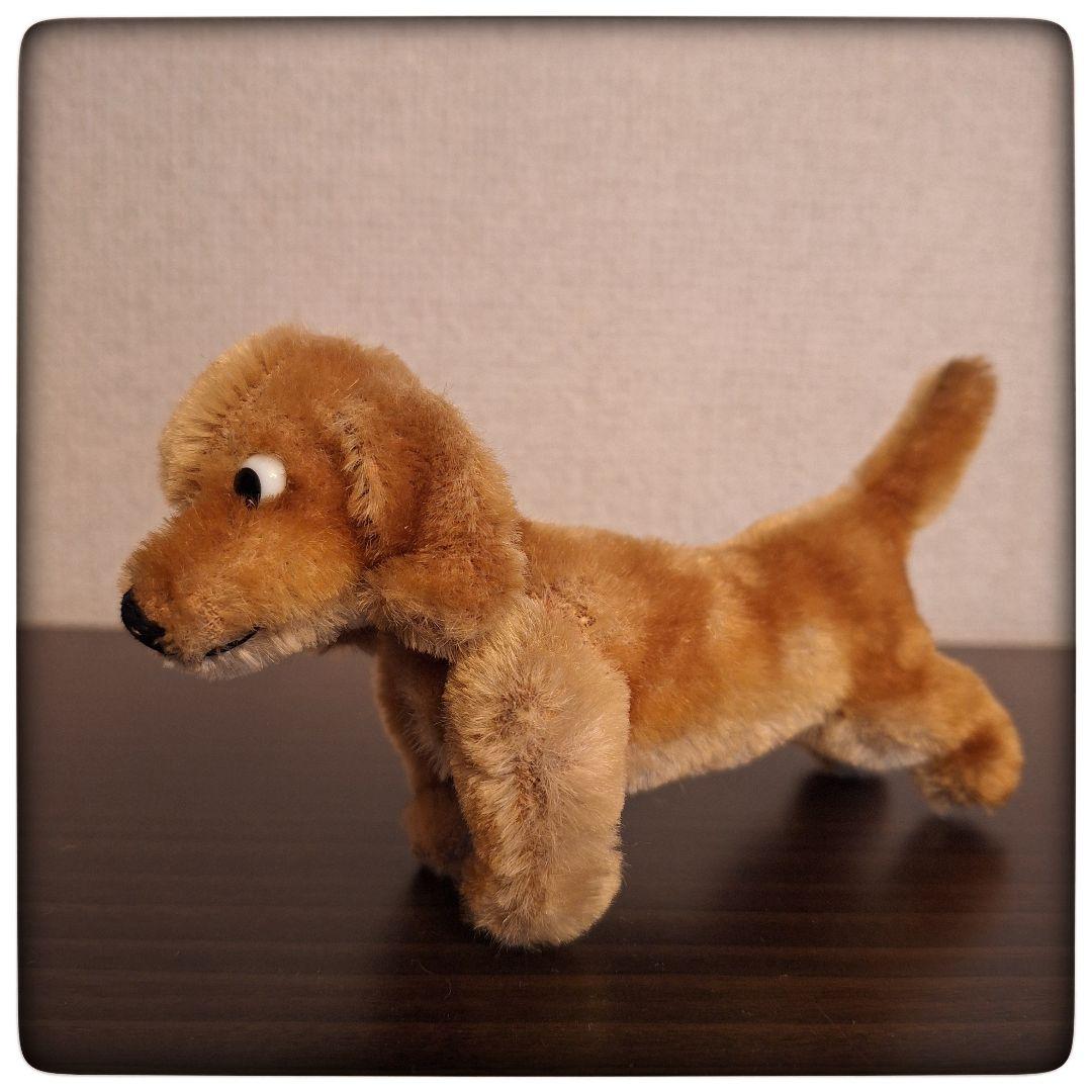 【希少 ミニチュアダックス 13cm】ヴィンテージ ポンチ目 ぬいぐるみ ココア